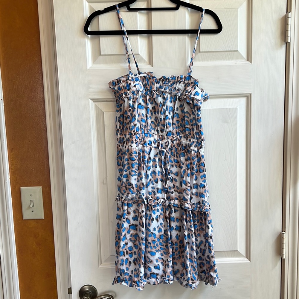 Jjwm Woman dress in white with blue and pink print size M
